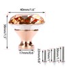 JUXYES 8 Pack 40mm Glass Crystal Cabinet Handles Knobs, Rose
