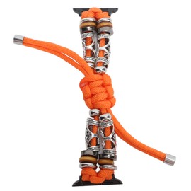 Replacement Watchband Sweat Proof Elastic Buckle Nylon Weaving Watch Strap for IWatch 38/40/41mm Orange