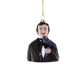The Bridge Collection Edgar Allan Poe Ornament - Poetry Christmas Tree Ornaments - Gothic Literature Ornament - Literary Ornament for Readers, Writers