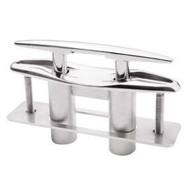 SHENGHUISS Boat Pull Up Deck Cleat 316 Stainless Steel Retractable Heavy Duty Flush Mount Dock Cleat with Backing Plate and Lock Nuts 10 inch 1 Pack