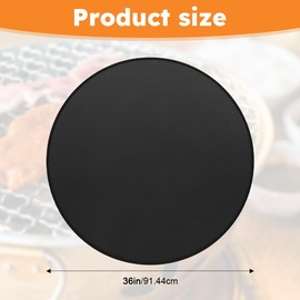 Saycker 36" Round Fire Pit Mat, Reusable Fireproof Mat Round Under Grill Mat, Heat Resistant Fire Pit Mat for SoloStove Bonfire, Portable Camping Stove Mat for SoloStove Accessories