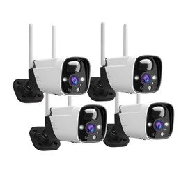 Rraycom 2K Security Camera Outdoor with Full Color Night Vision, 3MP Bullet Surveillance Cameras with Motion Detection and Siren, 2-Way Talk, 180-Day Battery Life, IP66, Cloud&SD Card, No Monthly fee