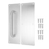 Pull Push Door Plate Handle with Screws 304 Stainless Steel