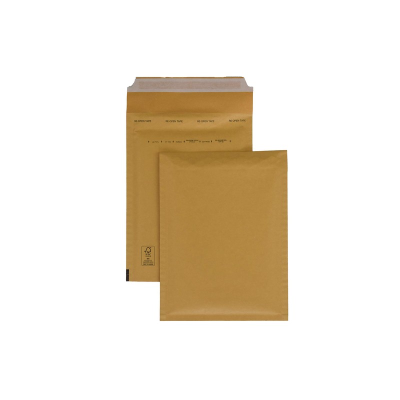 SmithPackaging Bubble Padded Envelopes, Gold, 150mm x 215mm, Pack of