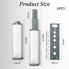 Push to Open Door Catches 4 Pack Cupboard Push Open Catch Latch Release for Kitchen Closet Door Closing Cabinet Push Open Touch Push Close Drawer Opener Wardrobe Closure Closer