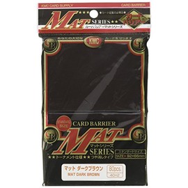 Akashiya Barrier Card Sleeves (80 Piece), Matte Dark Brown, 92 x 66mm