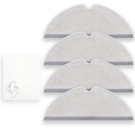 Mop Cloths for Q7 Max+ / Q7 Max / Q7+ / Q7 / S6 MaxV / S6 / S6 Pure / S5 Max / E5 / E4 Washable Regular Replacement Parts Compatible Microfiber Mop Cloth (Pack of 4)