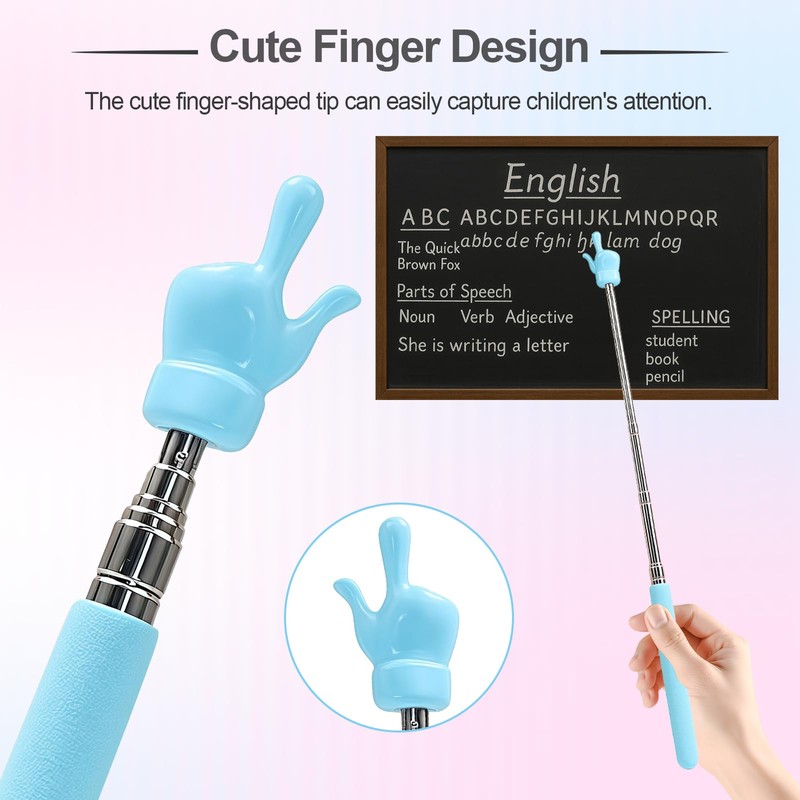 5Pcs Telescopic Teachers Pointer, Extendable Hand Pointer Finger Pointer Stick,