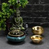 7Pcs Golden Buddhist Offering Cups - Copper Water Bowls for