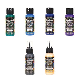 DecoArt Stained Glass Paint Set 6 pack - Cool