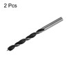 HARFINGTON 2pcs Brad Point Drill Bits 6mm(15/64") Dia Straight Steel