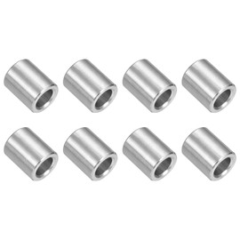 uxcell 8Pcs 304 Stainless Steel Spacer 3/8" OD x 1/4" ID x 1/2" Length(10x6x12mm) Screw Standoff Bushing Plain Finish Unthreaded Round Metal Spacer for M3 Screws Bolts and Rods, Silver