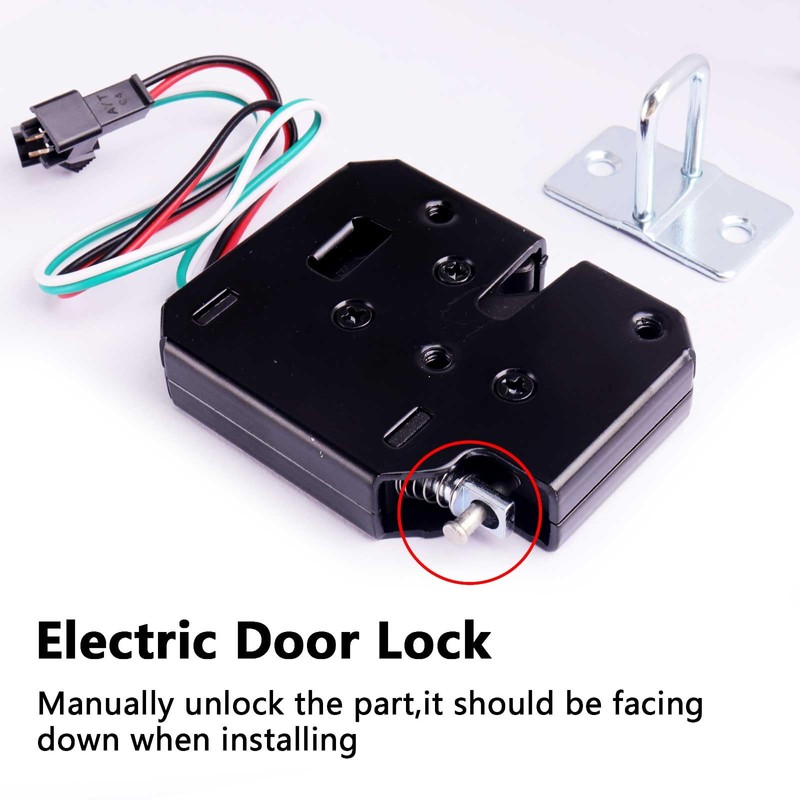 1pcs Electronic Lock,DC 12V 2A Carbon Steel Solenoid Cabinet Spring