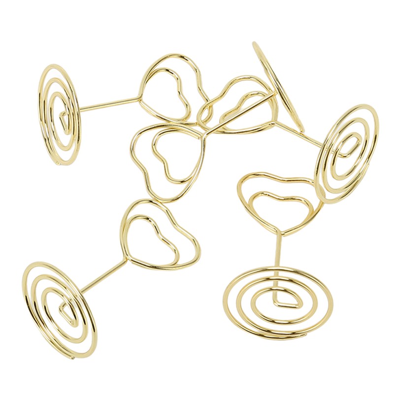25Pcs Table Number Stands Heart Shaped Stable Base Sturdy Metal