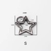 3Pcs Star Shaped Stainless Steel Keychain Clip Carabiner Snap Hook