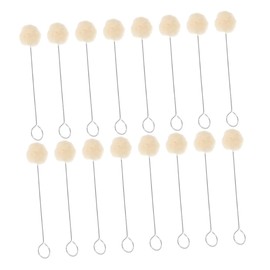 DOITOOL 25Pcs Wool Daubers for Leather Dyeing Soft Wool Balls with Handles for DIY Leather Crafts and Detailed Embossing Applications