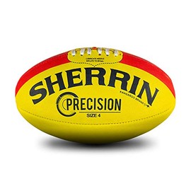 Sherrin Precision Synthetic Football, Yellow, Size 4