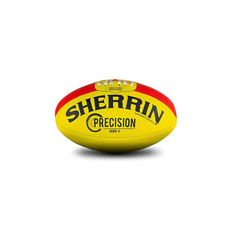 Sherrin Precision Synthetic Football, Yellow, Size 4