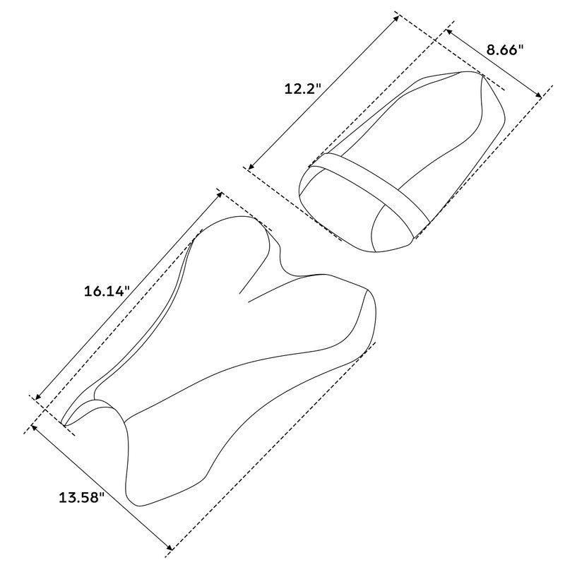 C.C. RIDER Front Driver & Rear Passenger Seat Fit For