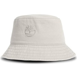 Timberland Men's Cotton Twill Bucket Hat, Vintage White (White)