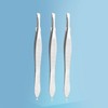 Stainless Steel Eyebrow Tweezers Slanted 36ea