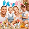 KEELYY Pack of 7 Mini Rabbit Figures Easter Decoration Resin