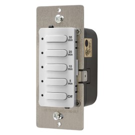 Bryant Electric DT5030W 30 Minute Countdown Digital Timer with Preset 5-10-20-30 Minute LED Indicator Push Button Switches, White