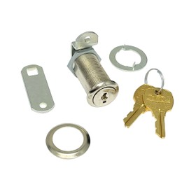 Disc Tumbler Cam Lock, Nickel, Key C415A