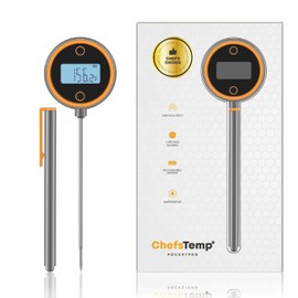 CHEFSTEMP Instant Read Meat Thermometer, 1-Second Meat Thermometer, Digital Meat Thermometer for Grilling, Food, BBQ, Kitchen Cooking, Oil Deep Frying & Candy (Iced Mango Pocket Pro)