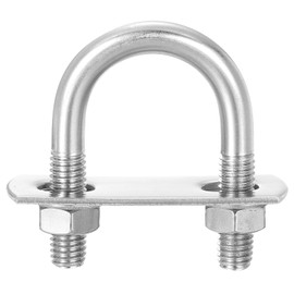 sourcing map Round U-Bolts, 4 Sets 29mm(1.14") Inner Width 54mm Length M8 304 Stainless Steel U Clamp Bolt with Nuts and Plates, for Boat Trailer
