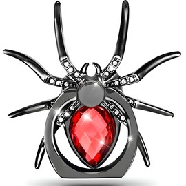 Spider Phone Ring Holder, Mobile Phone Grip Holder 360 Degree Rotatable Compatible with All Smartphones and Tablet (Red)