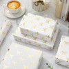 JarThenaAMCS Gold Foil Bow Wrapping Paper -Mini Roll- 17In x