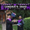 Lecheme 2025 Graduation Decorations Purple Class of 2025 Congrats Grad