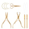 GlamorDove Hair Extension Pliers Kit Microlink Pliers for Extensions Hair