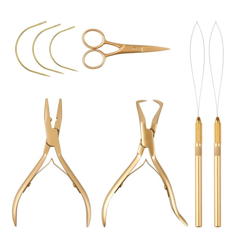 GlamorDove Hair Extension Pliers Kit Microlink Pliers for Extensions Hair