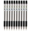 WIN 10 x 0.7mm Biro Tip Ball Pens Mystic BLACK