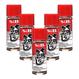S&B Nanami Togarashi (Assorted Chili Pepper) 15g (Pack of 5)