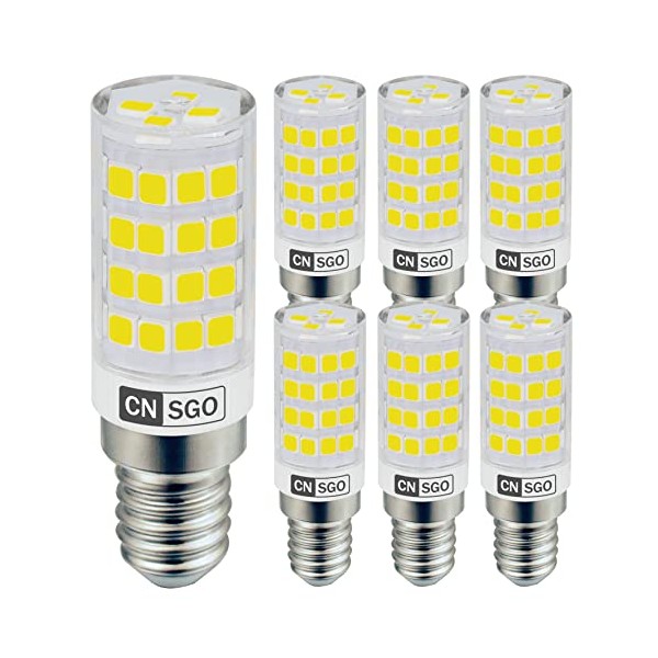 CNSGO CNSGO E14 LED Lampe Kaltwei? 6000K 530 Lumen, 6er-Pack.
