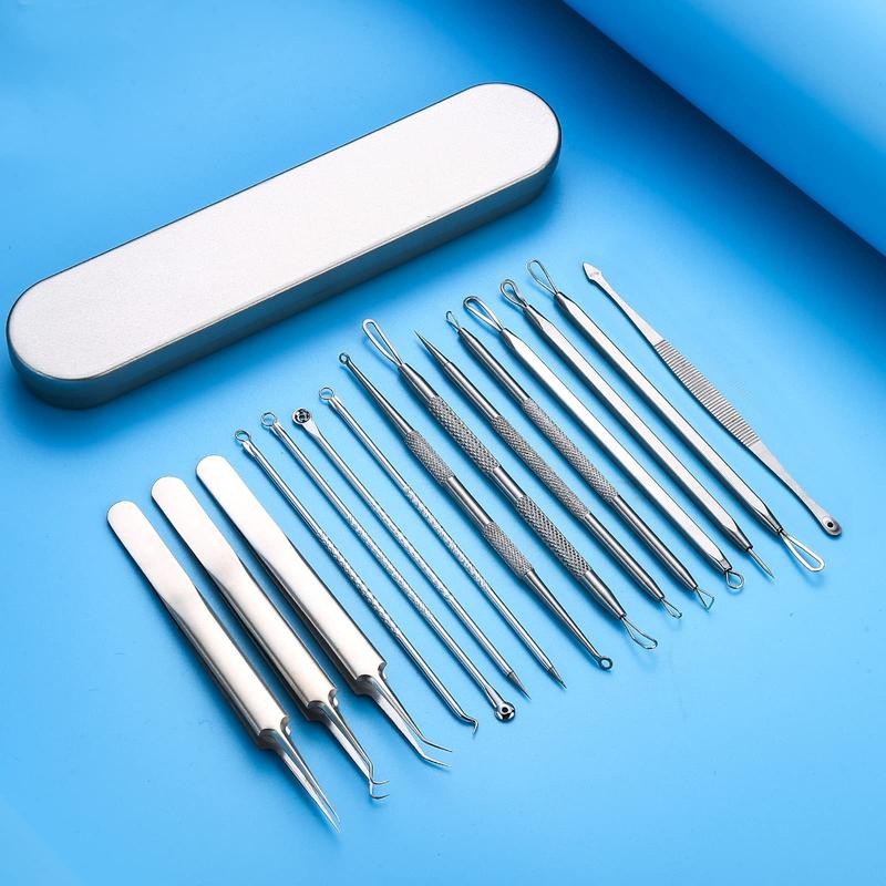 Blackhead Remover Tools, 15 PCS Pimple Popper Tool Kit, Acne