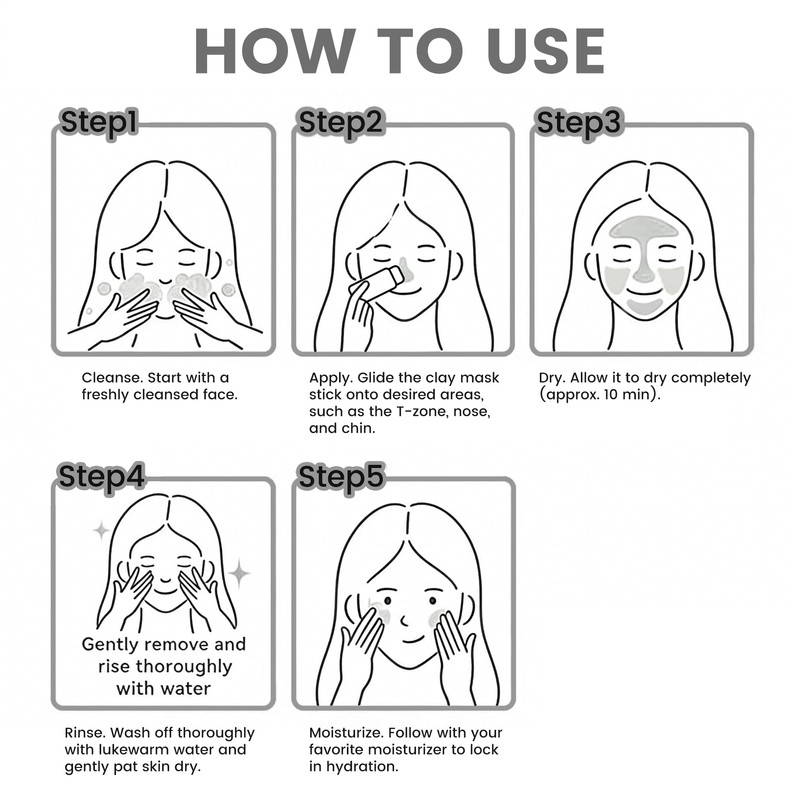 ConfidMiss Clay Stick Face Mask for Deep Pore Cleansing