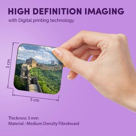1 x Square MDF Fridge Magnet - The Great Wall of China 13035