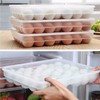 34 Refrigerator Eggs Container with Lid, Large Capacity Egg Holder