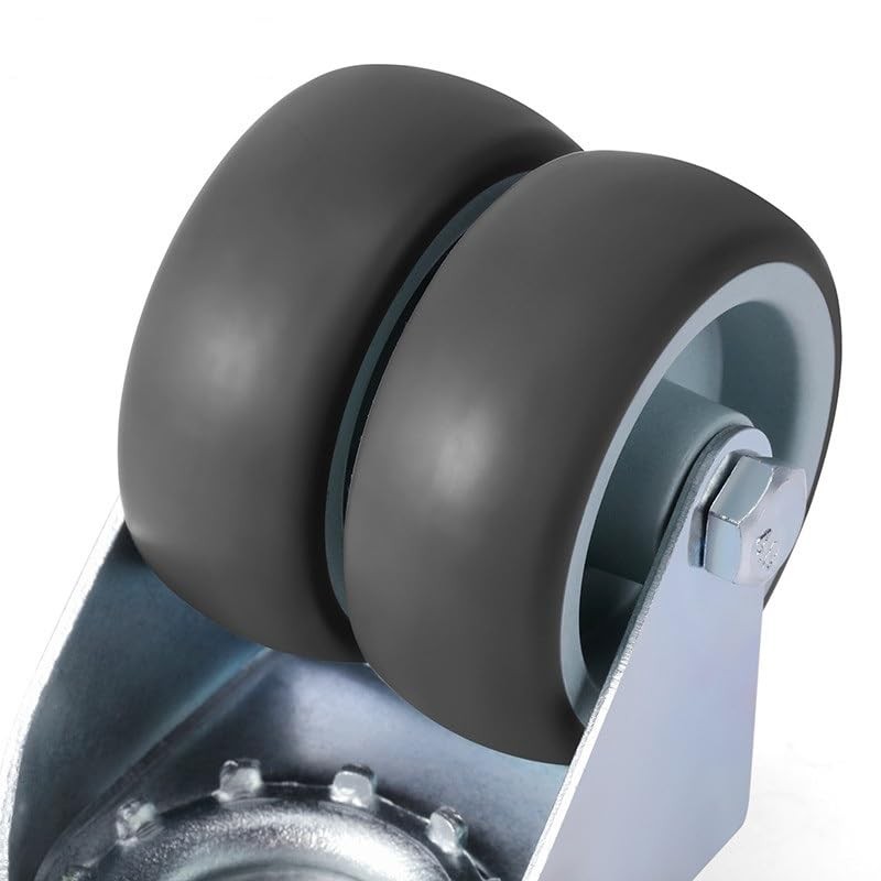 4PCS Casters Wheels 2 inch Heavy Duty Swivel Soft Rubber