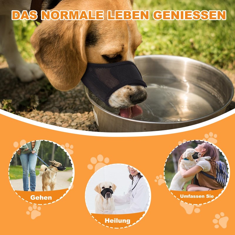 Yingphia Muzzle for Dogs, Breathable & Drinkable, Adjustable for Small