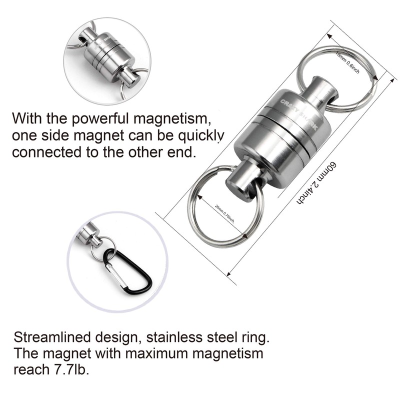 CRAZY SHARK Mini Fly Fishing Pliers Aluminum Magnetic net Release