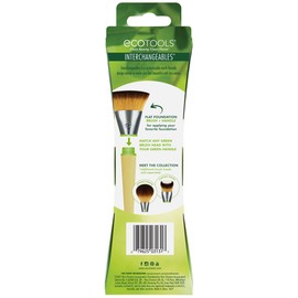 Ecotools Flat Foundation Interchangeables Makeup Brush for Flawless Liquid and Cream Foundation