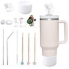 PEAKTOP 14PCS Strohhalm Abdeckung Für Cup, Silikon Strohhalm Abdeckung Cup