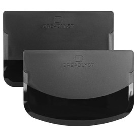 BREADLYST® Dough Card Set of 2 Straight and Round Edge, 14.5 cm Wide, Plastic, Food-Safe, BPA-Free, Premium Dough Card, Dough Scraper, Dough Cutter, Dough Spatula for Bread, Pizza, Cakes