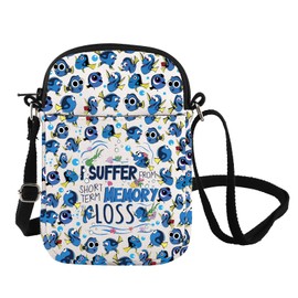 Dory Lover Gift Cartoon Fish Character Lover Crossbody Bag Dory Fish Fans Messenger Bag Animal Ocean Gift (Loss CB)