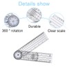 YongXiangPeng Medical Protractor,8.5in Goniometer Plastic Ruler,Professional 360 Degree Multi-ruler GoniometerAngle